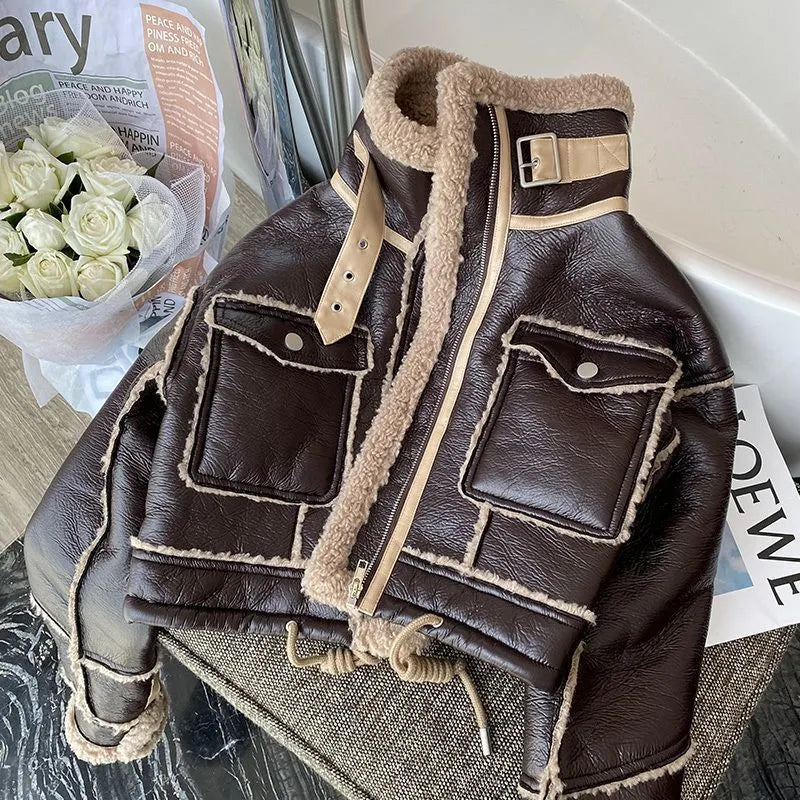Stilvolle Lederjacke Winter - IdealeKleiden