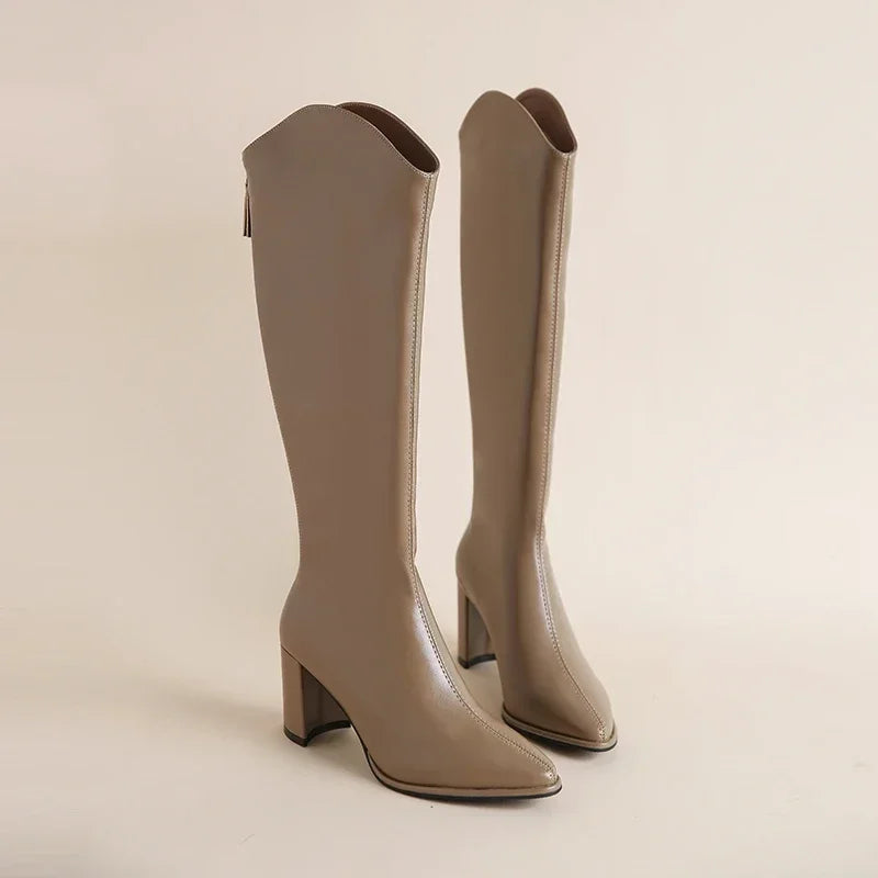 Stylish Women's Knee-High High Heel Boots