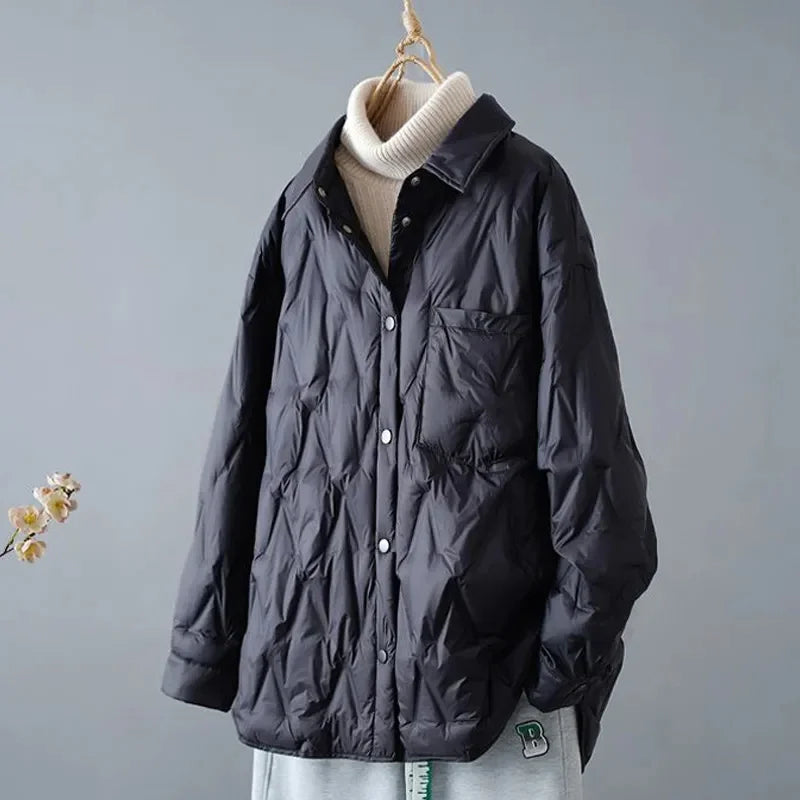 Loose Quilted Jacket Women Lightweight