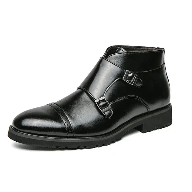 Men's Robust Boots with Double Buckle