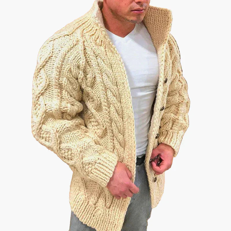 Stylish Cable Knit Cardigan Chunky Knit