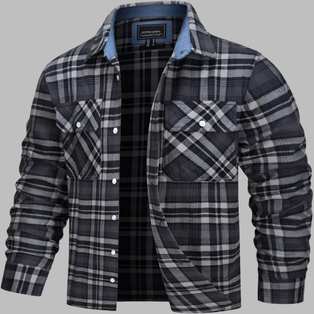 Checked shirt in cotton flannel look