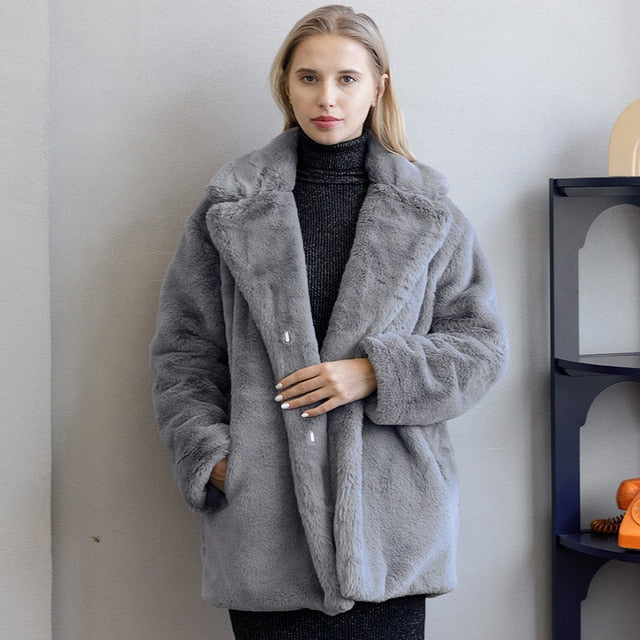 Winter Jacket Faux Fur Warm & Stylish
