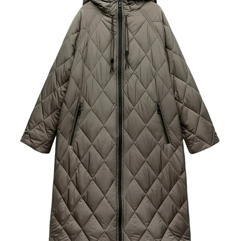 Casual Women's Jacket Knee-Length Zipper