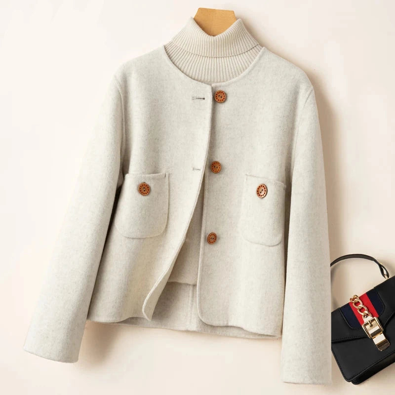Cashmere Blend Jacket Relaxed Large Pockets