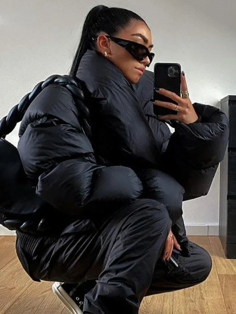 Oversize Warm Parka High Collar