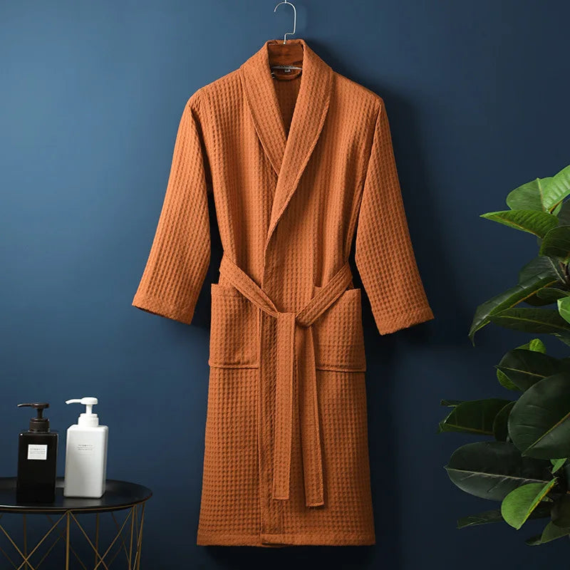 Women's Bathrobe Spring Waffle Look