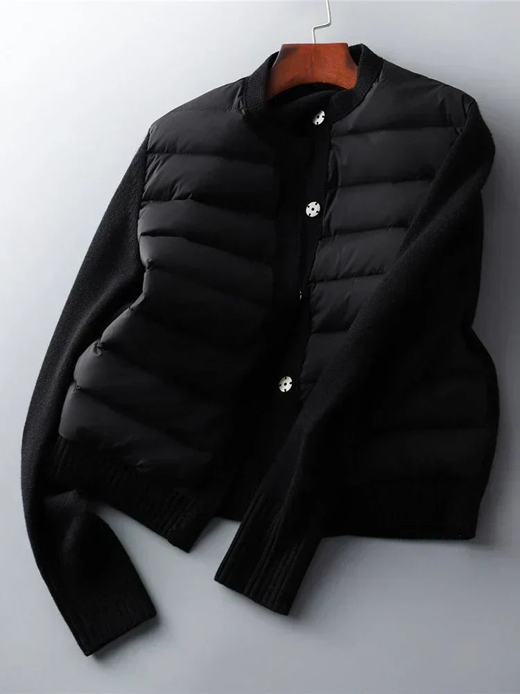 Women's Winter Jacket Grey Warm Insulated