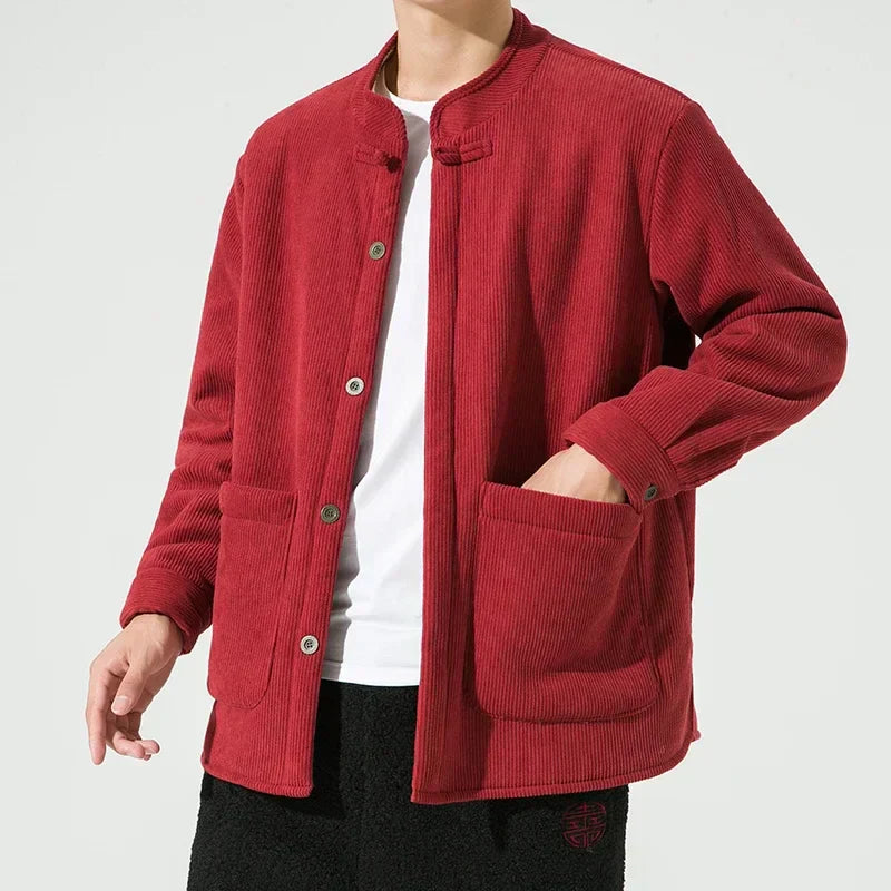 Men's Corduroy Jacket Large Pockets Trendy Style