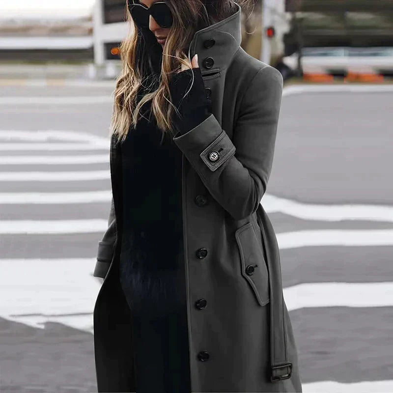 Elegant Women's Trench Coat Autumn Model