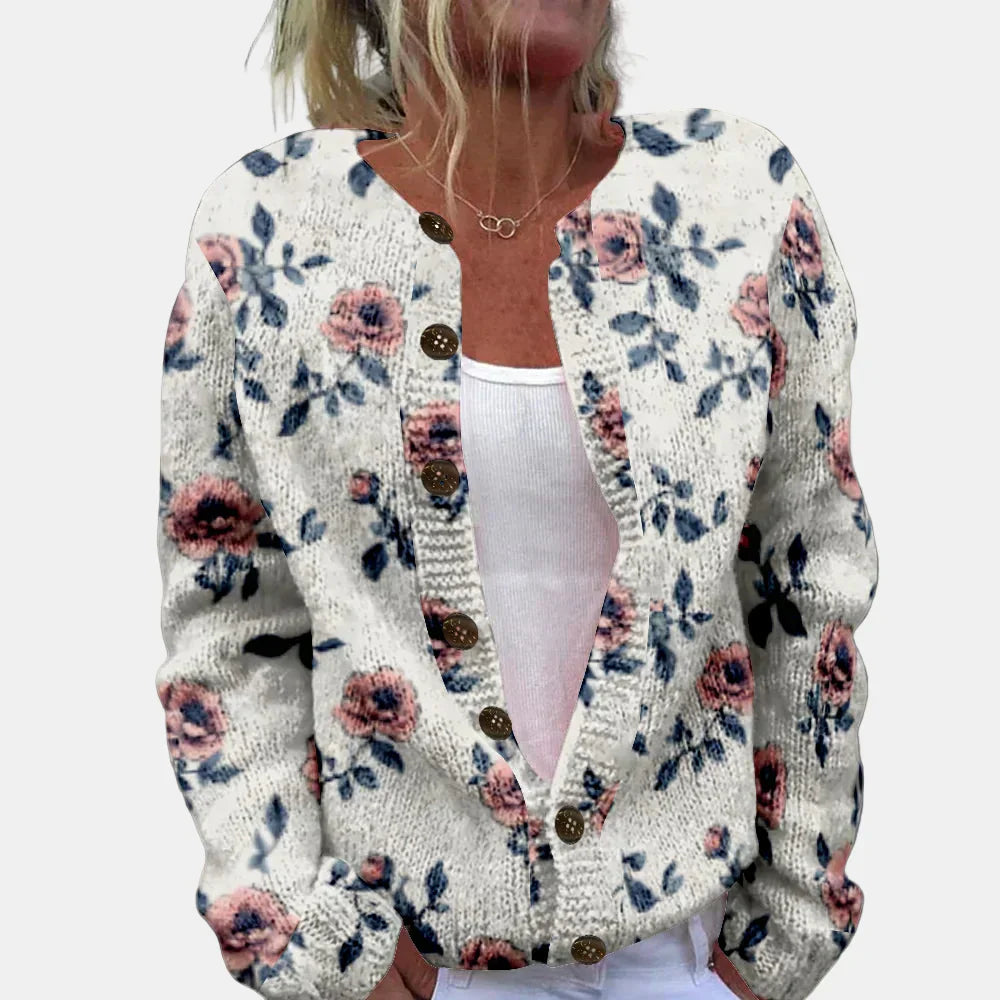 Eleganter Rosen-Cardigan Damen - IdealeKleiden