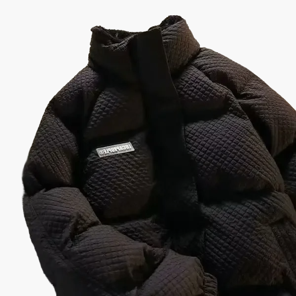 Men's Quilted Winter Jacket Stand-Up Collar - Stylish Couple Leisure Jacket