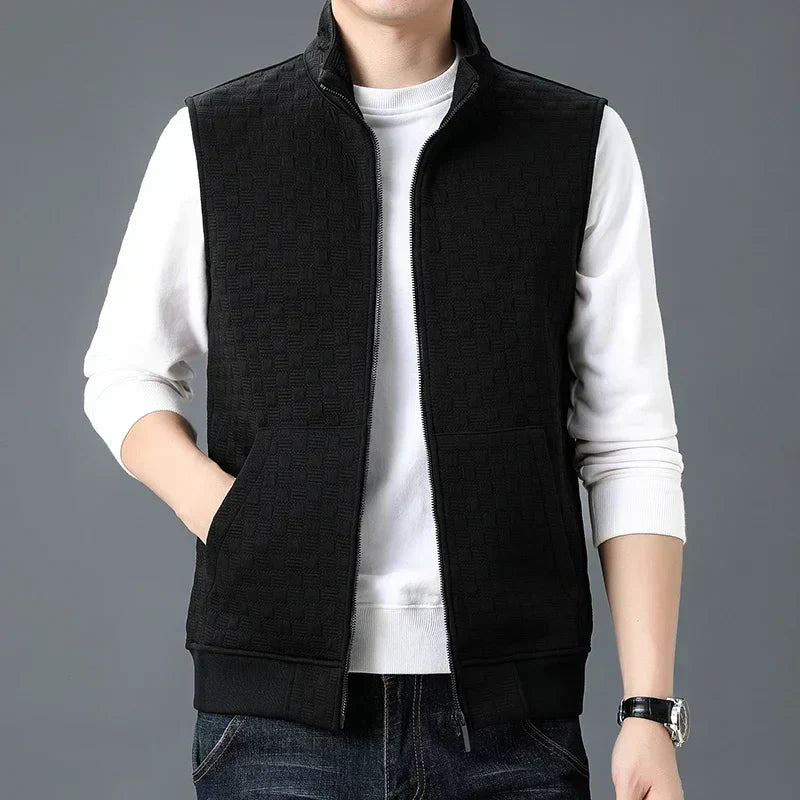 Men's Vest Sleeveless Modern Zipper