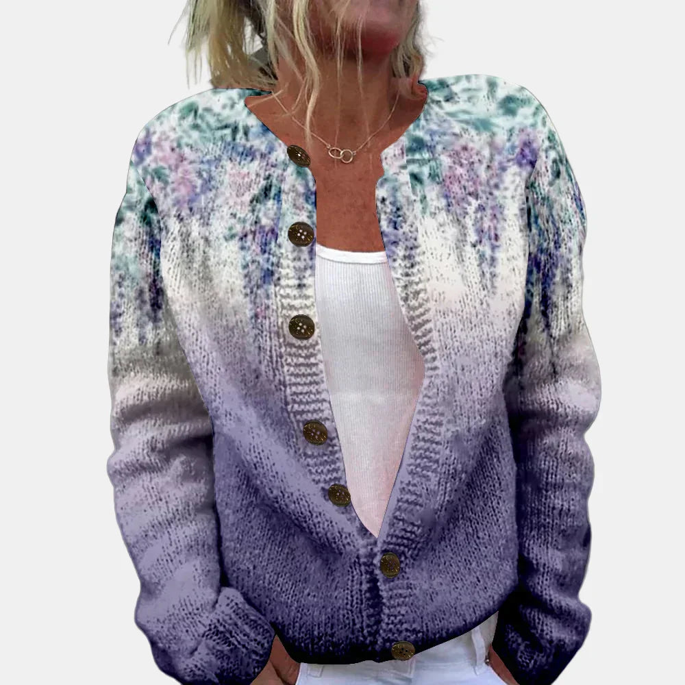 Stylischer Lila Cardigan Damen - IdealeKleiden