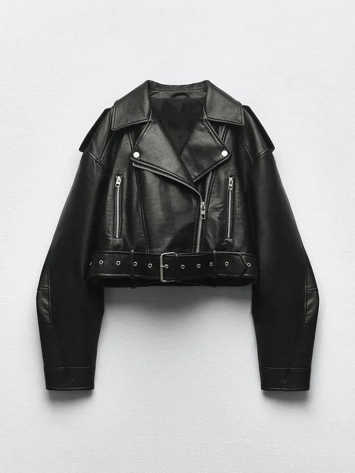 Leather Jacket Vintage Look Retro