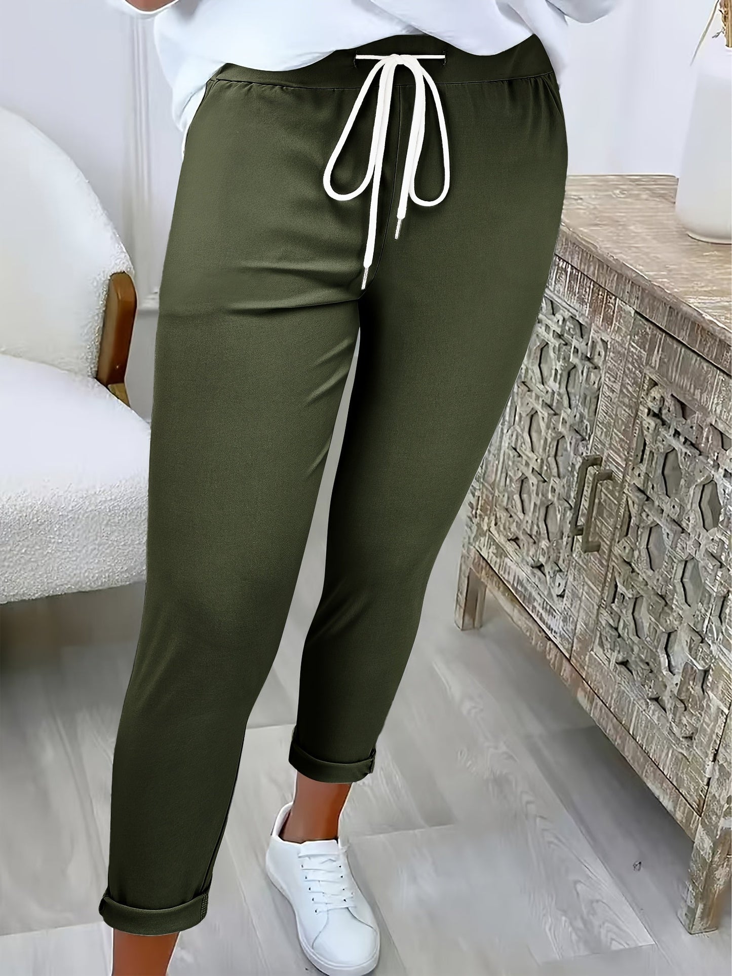 Comfortable Women's Trousers with Elastic Waistband