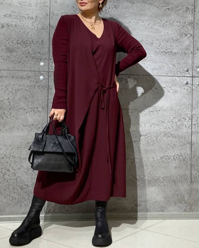 Elegant clothing | Solid color with tie