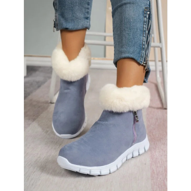 Soft Winter Shoes Round Toe Plush