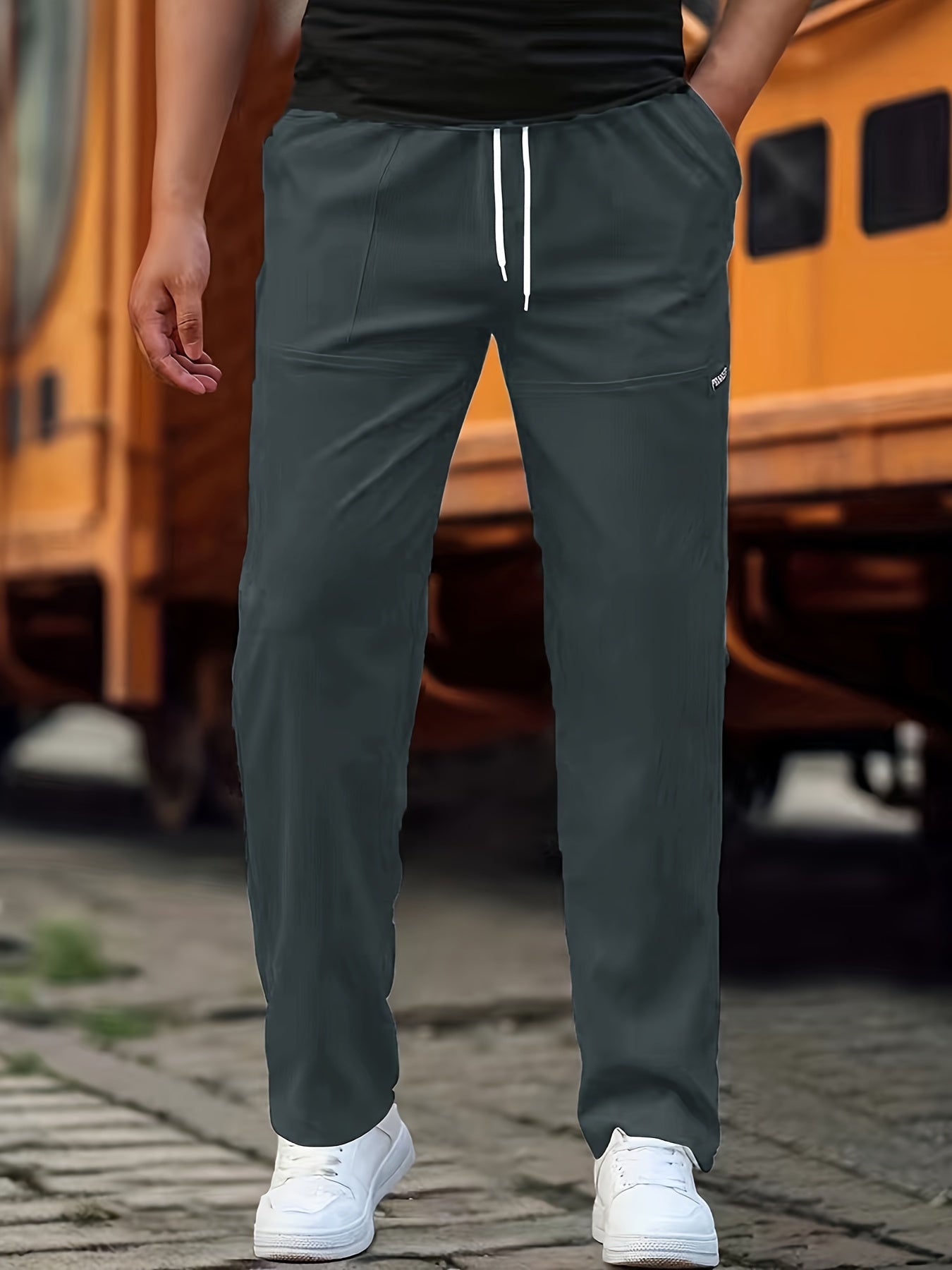 Men's Slim Joggers Stretch Drawstring