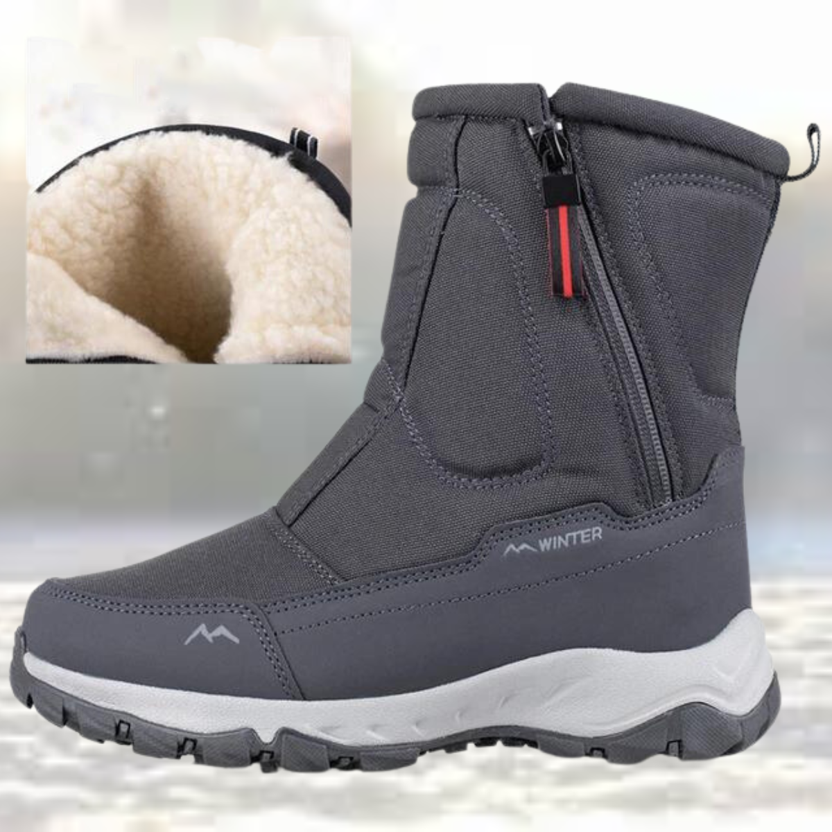 Men's Warm Lined Non-Slip Winter Snow Boots