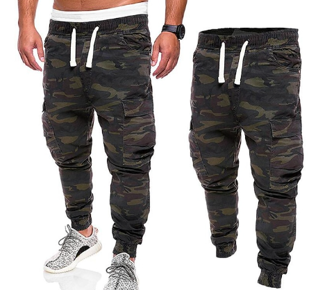 Men's casual drawstring trousers