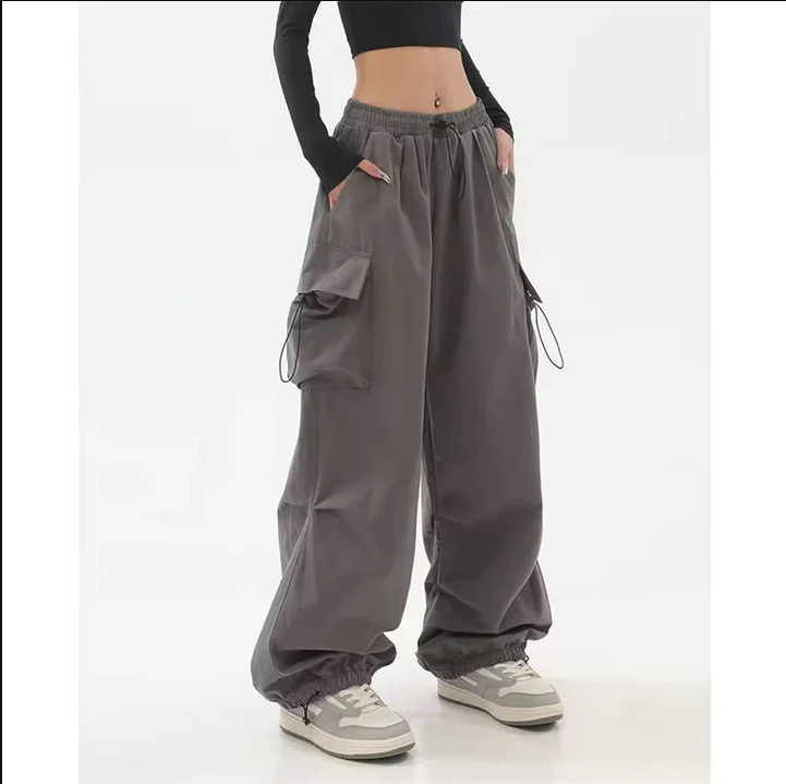 Elegant Women's Cargo Pants Ruby Red
