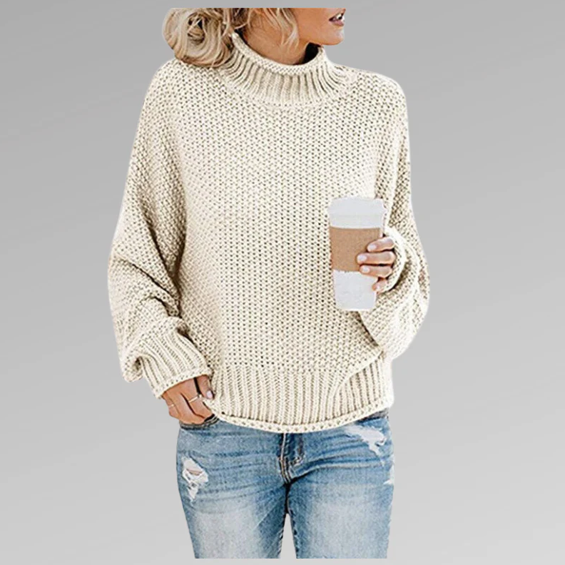 Stylish Turtleneck Knit Sweater