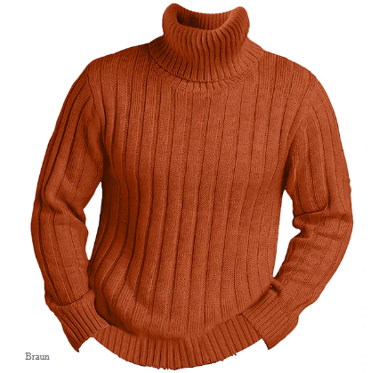 Men's Casual Roll Neck Jumper