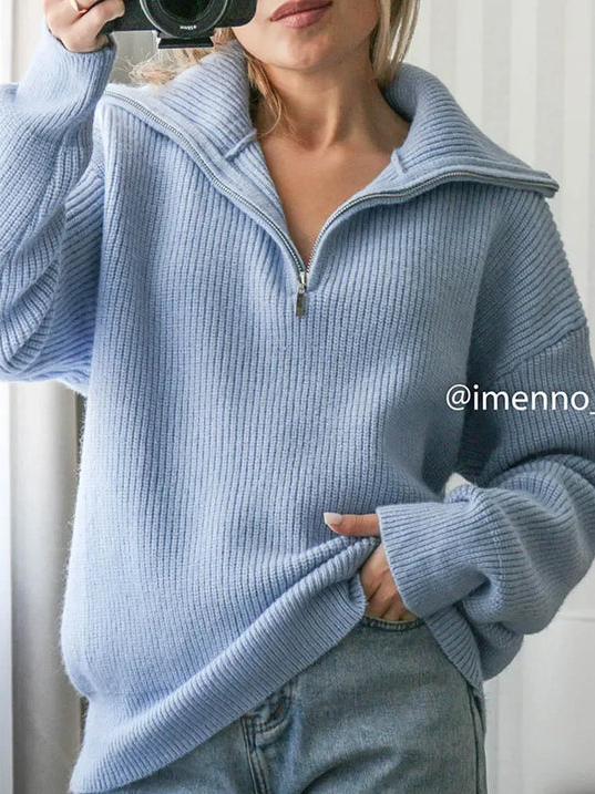 Women's Warm Turtleneck with Zipper