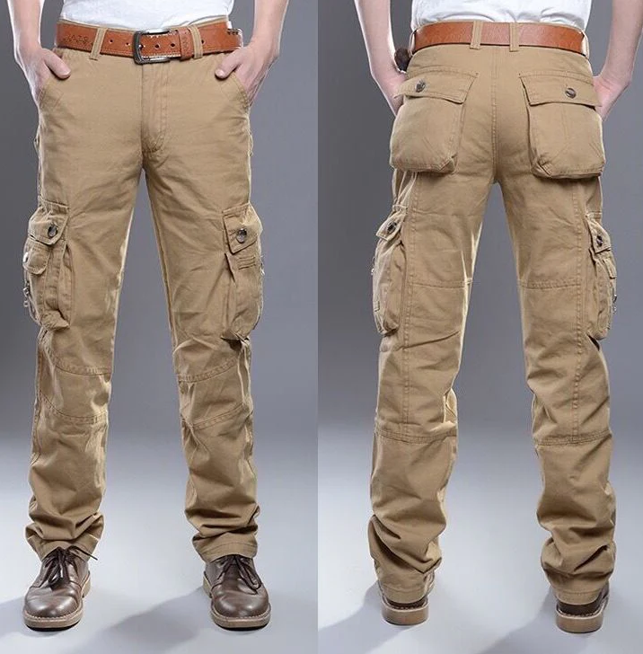 Men's Rugged Military-Style Work Trousers