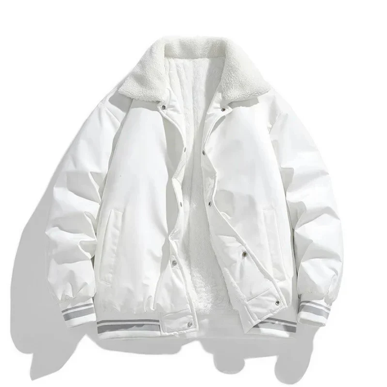 Men's Winter Jacket Sherpa Fleece Collar Warm Insulated