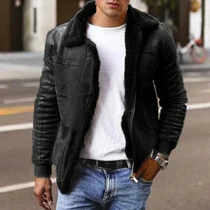 Men's Winter Jacket Faux Fur Lined Quilted Gino