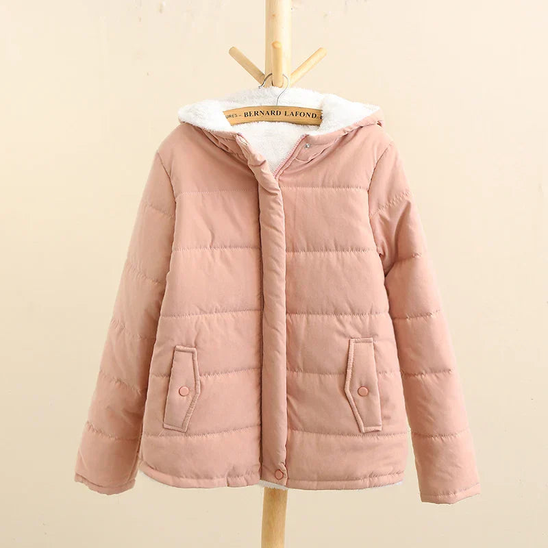 Women's Winter Jacket Fleece Hood Warm