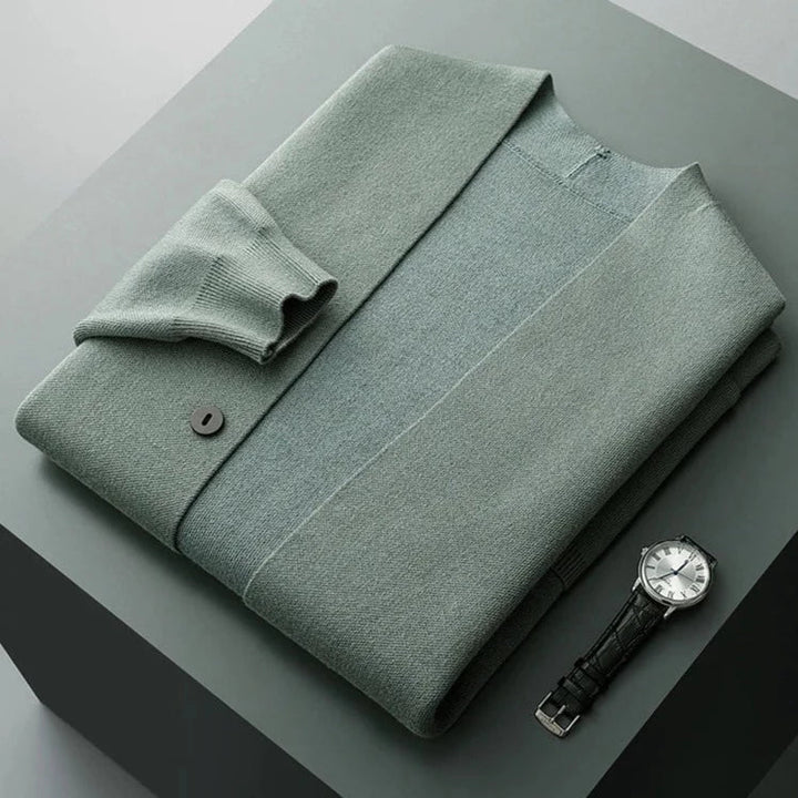 Men's Knitted-Look Wool Jacket