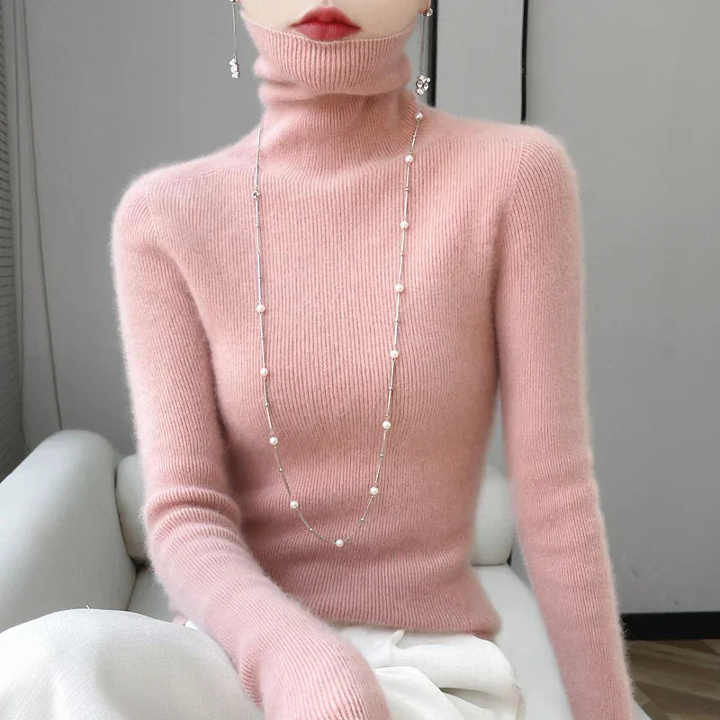 Soft Turtleneck Sweaters for Women Wool