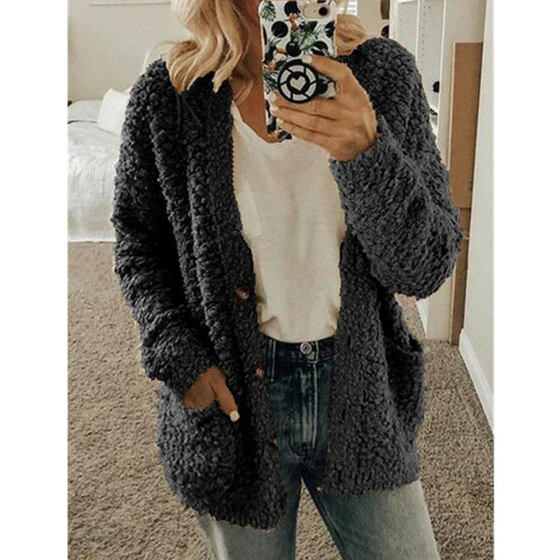 Women's Scarf Fleece Vest Warm
