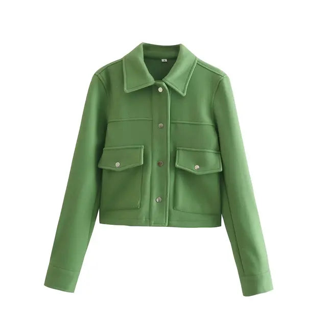 Casual Women's Lightweight Transition Jacket with Pockets