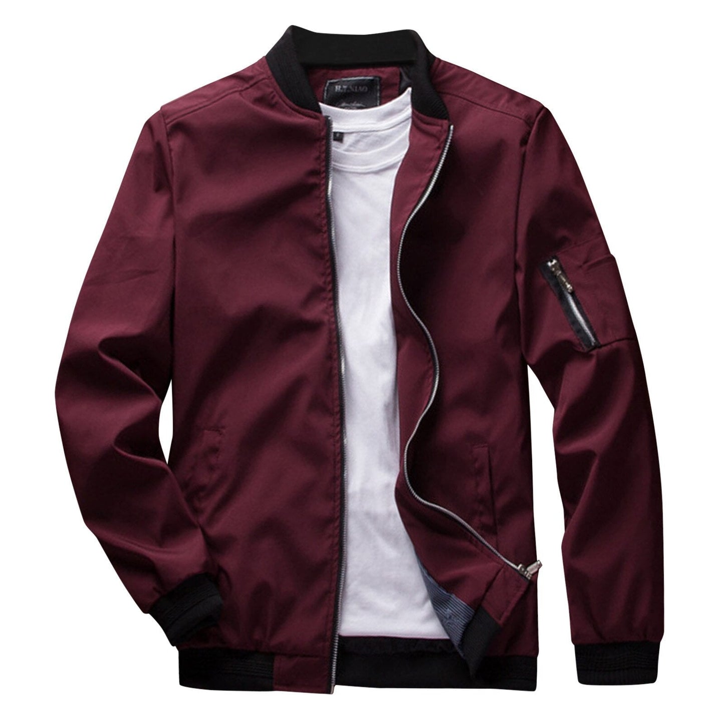 Men's Lightweight Zip-Up Bomber Jacket Summer