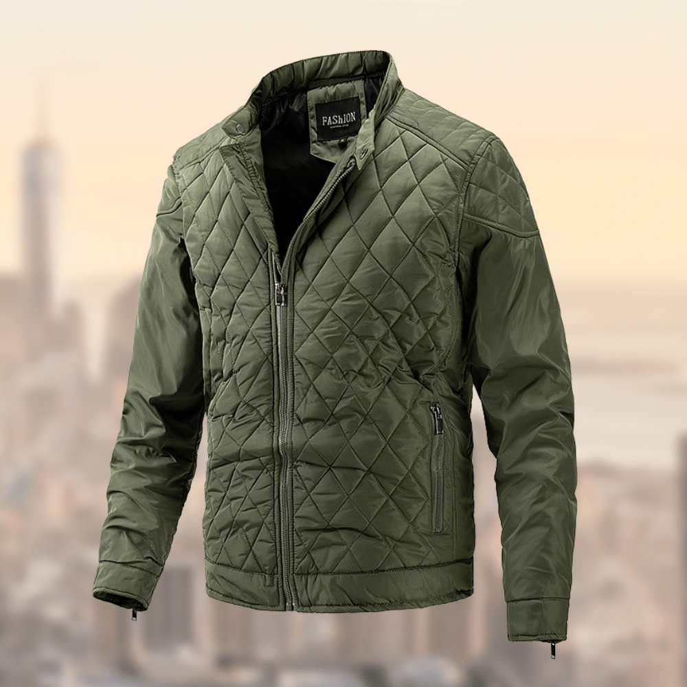 Men's Quilted Jacket Windproof Waterproof Winter