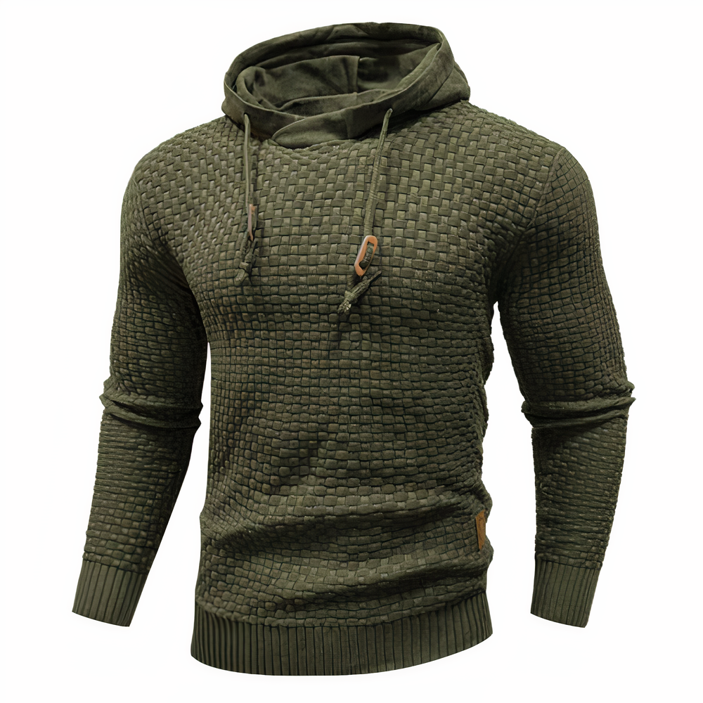Men's Knitted Hoodie Slim Fit Hooded Jumper