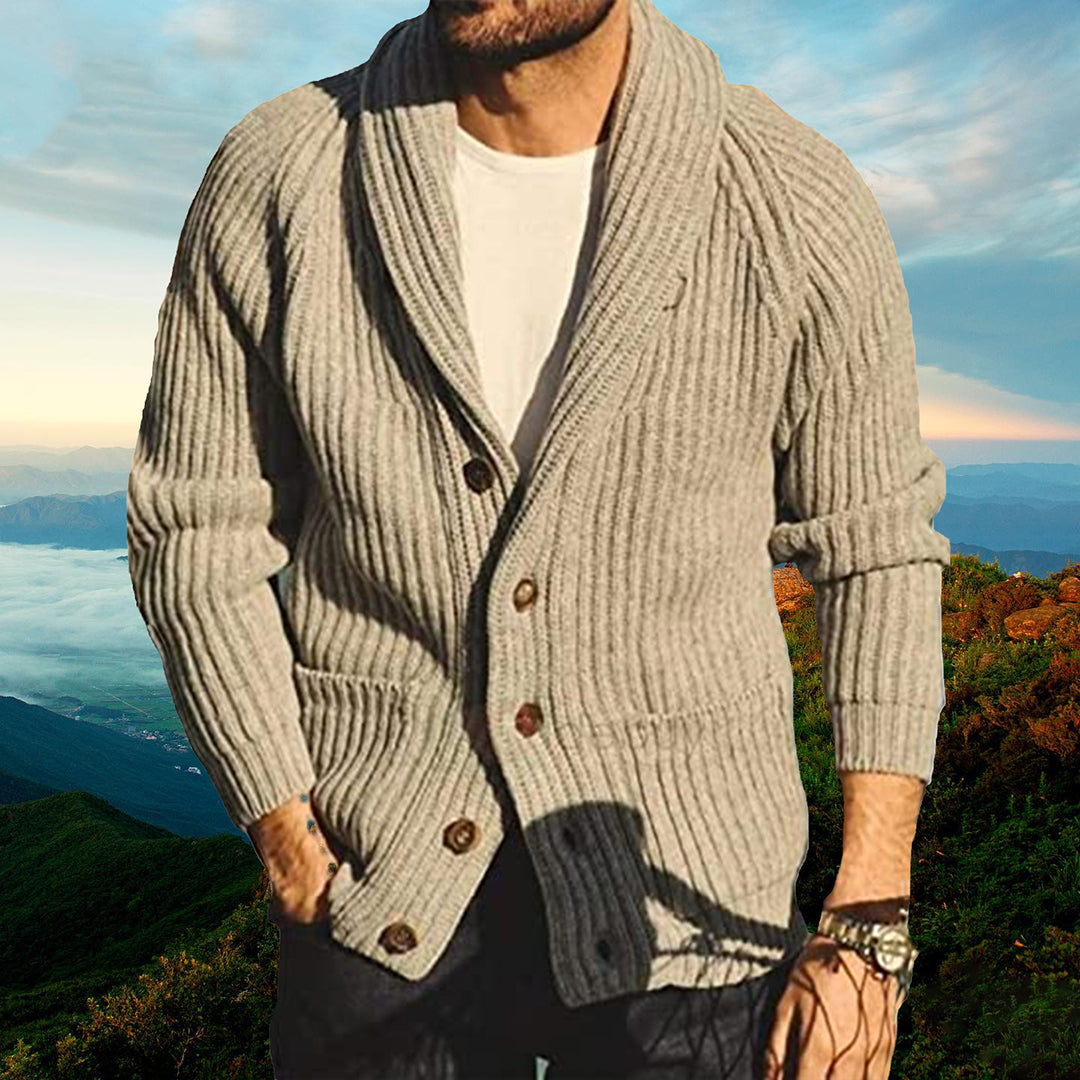 Men's Cardigan Chunky Knit With Buttons