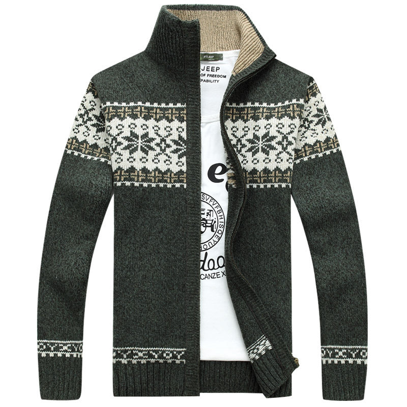Men's Nordic Style Zipper Cardigan