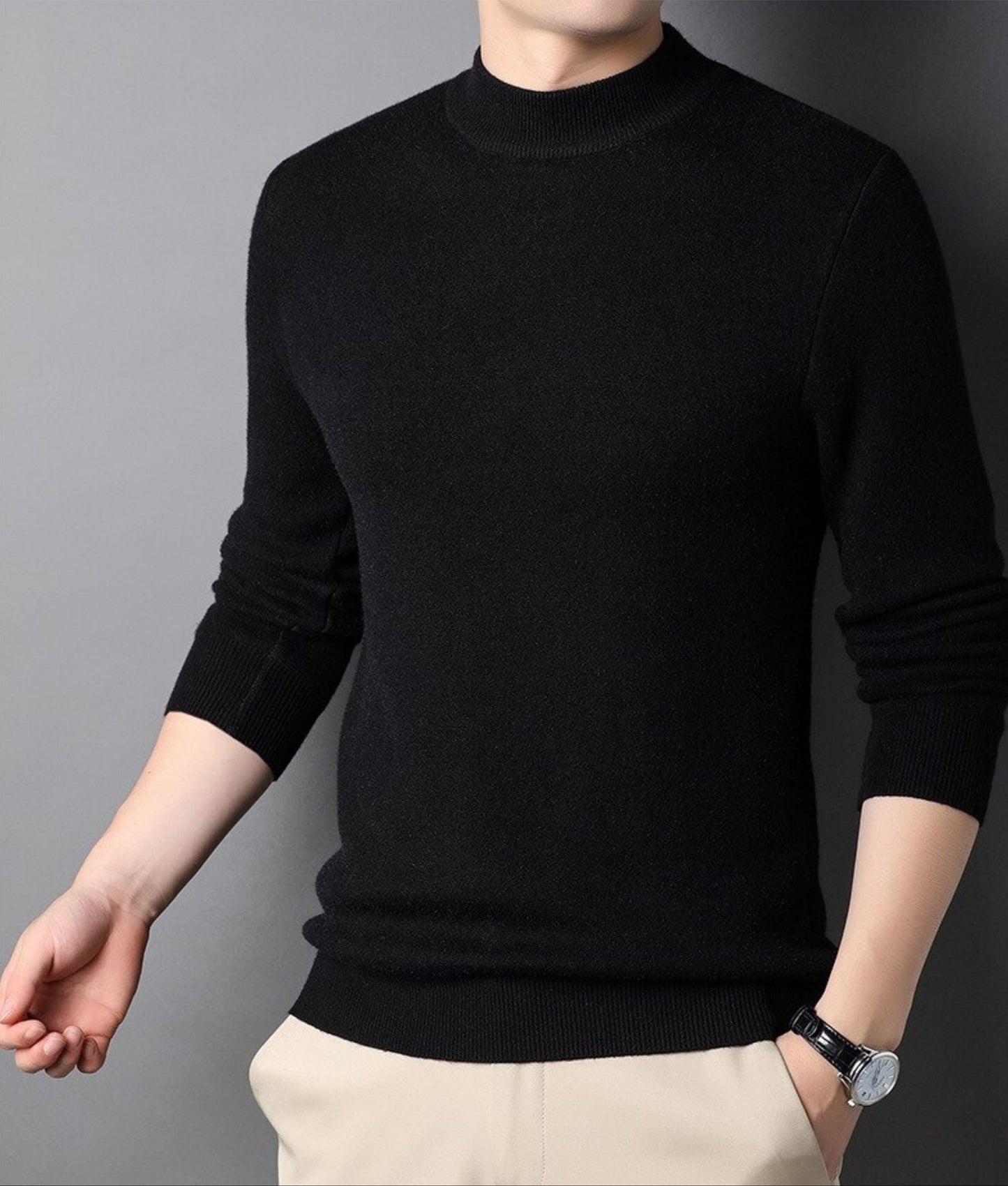Men's Simple Turtleneck Sweater