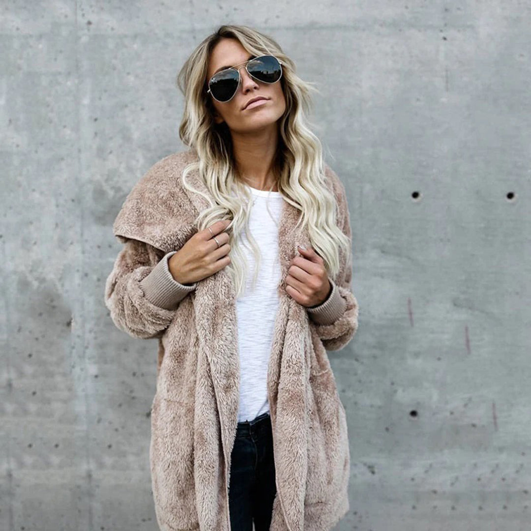Women's Fleece Cardigan Long-Sleeved Elegant