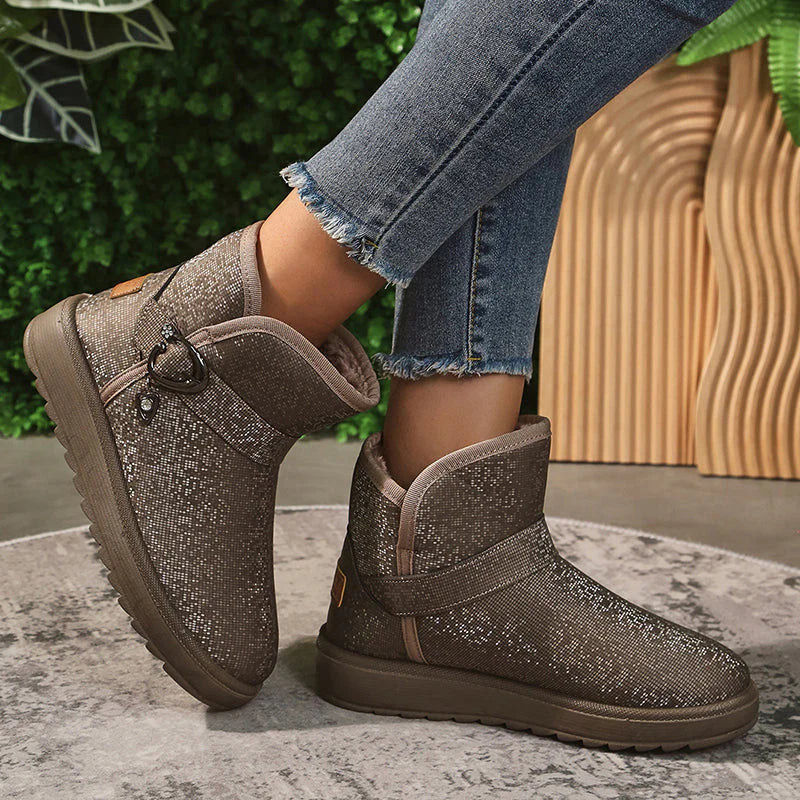 Gioia | Plush Boots Warm Glitter Winter