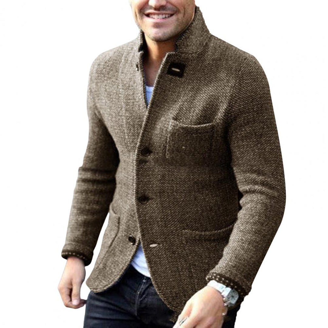 Men's Single Breasted Tweed Style Blazer