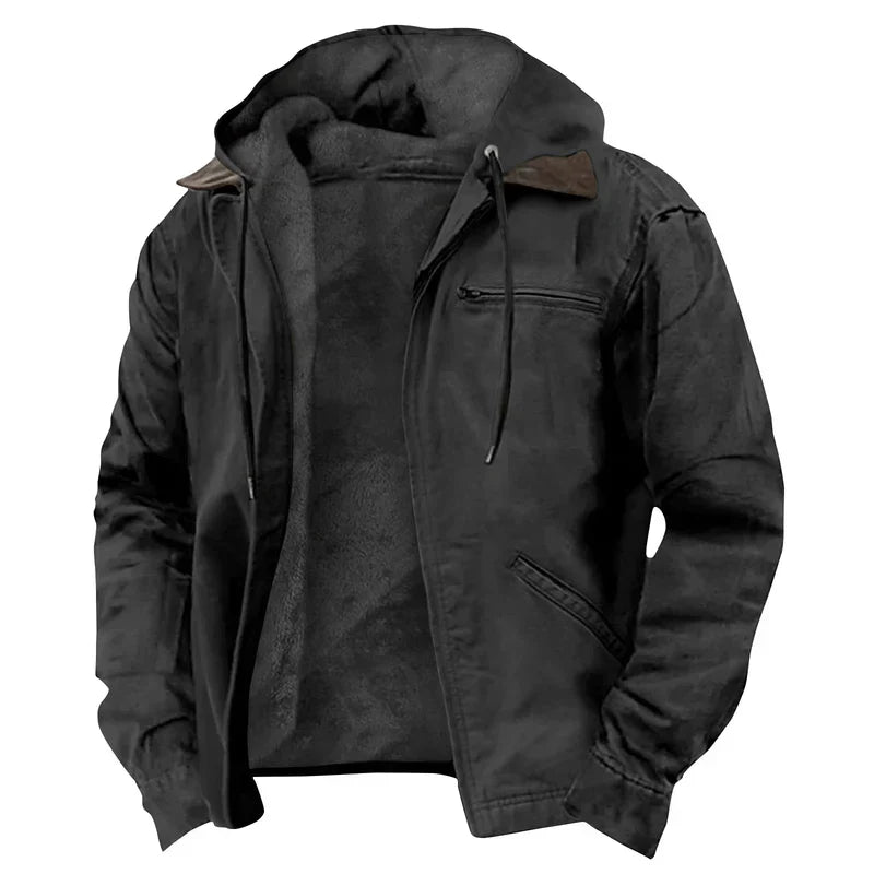Men's Jacket With Zipper And Hood