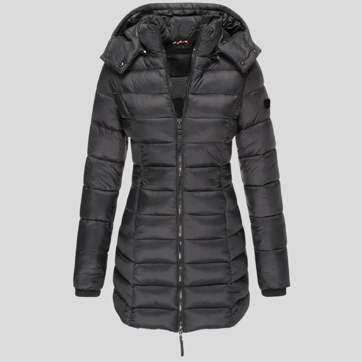 Fashionable Patchwork Jacket Hood Zipper