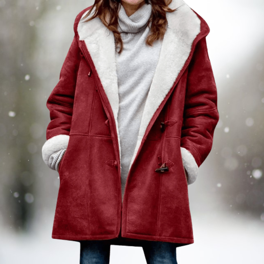 Stylish women's jacket in suede look