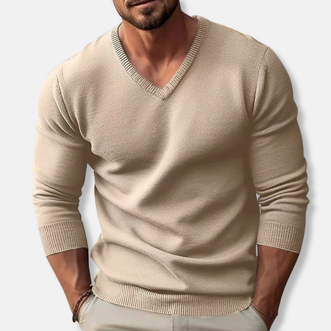 Men's V-Neck Sweater Simple Classic
